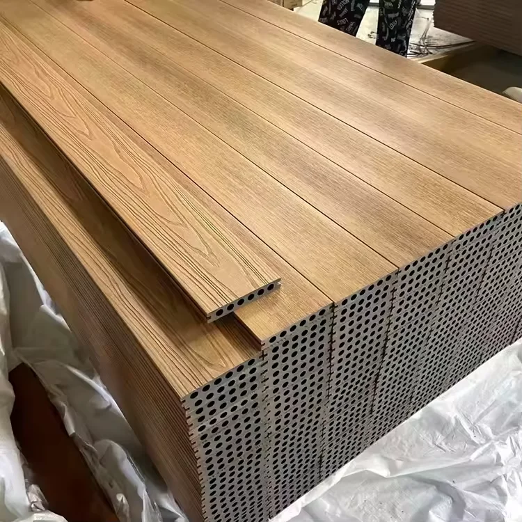 Hot-slae Hollow Wood Plastic Composite Decking Waterproof Outdoor Wpc Decking Floorings