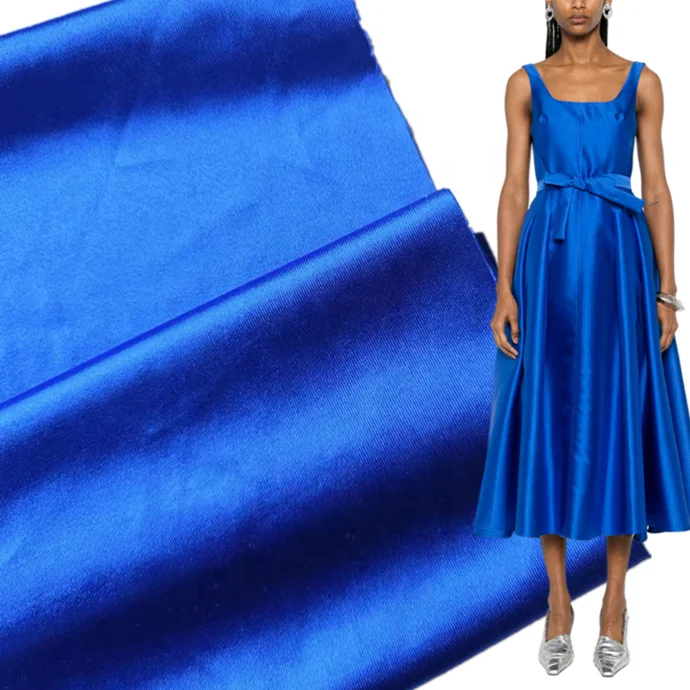 stretch knit glossy satin for dress