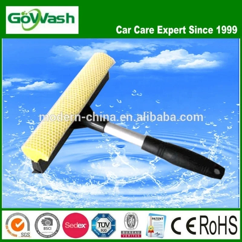 
Window and Windshield Cleaning Sponge with Rubber Squeegee 