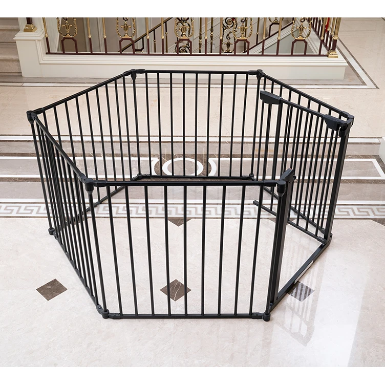 Hot selling kingbo metal pet barrier Hexagon puppy playpen fence dog playpen for dog