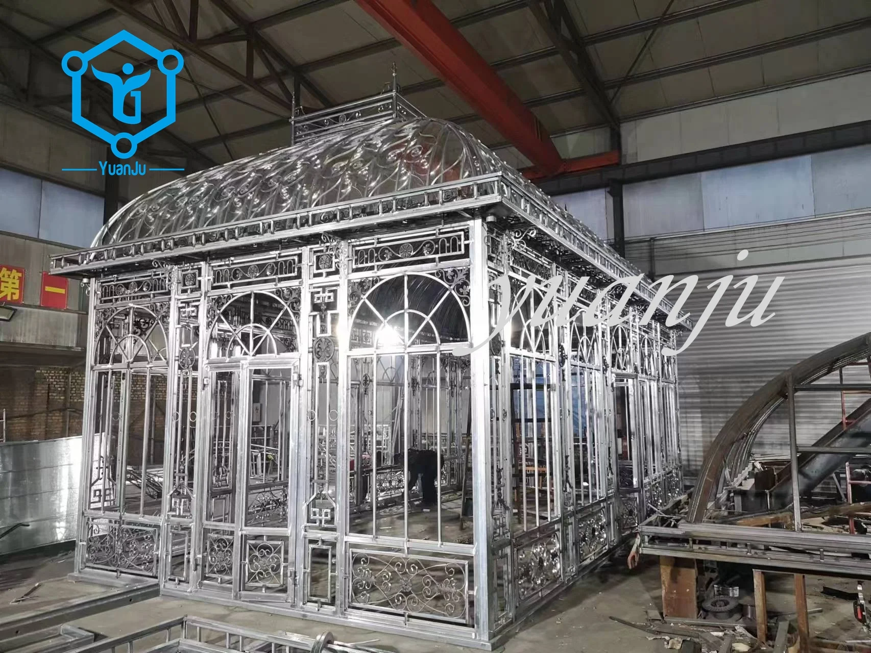 Outdoor Large Wrought Iron Garden Gazebo Metal Garden Pavilion for Sale