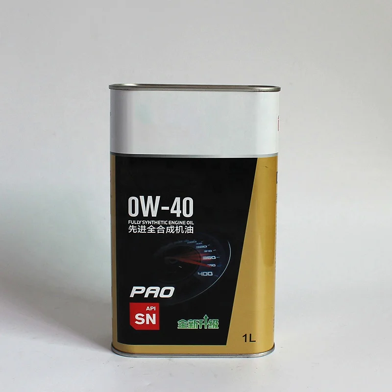 China Factory Rectangle 1 Quart Oil Lubricant Tinplate Bottle 1L Metal Motor Oil Tin Can