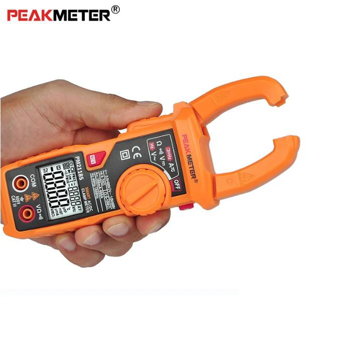 Умный мультиметр-зажим PEAKMETER PM2118S измеритель цепи сопротивления и с бесконтактным индикатором
