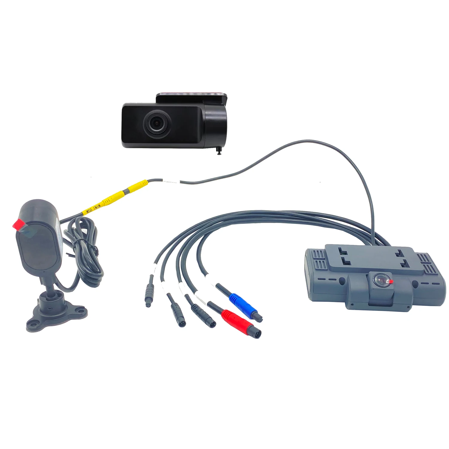 4-channel car mounted MDVR with built-in 3g 4g GPS WIFI, ADAS DSM fatigue driving detection function, and 4 cameras