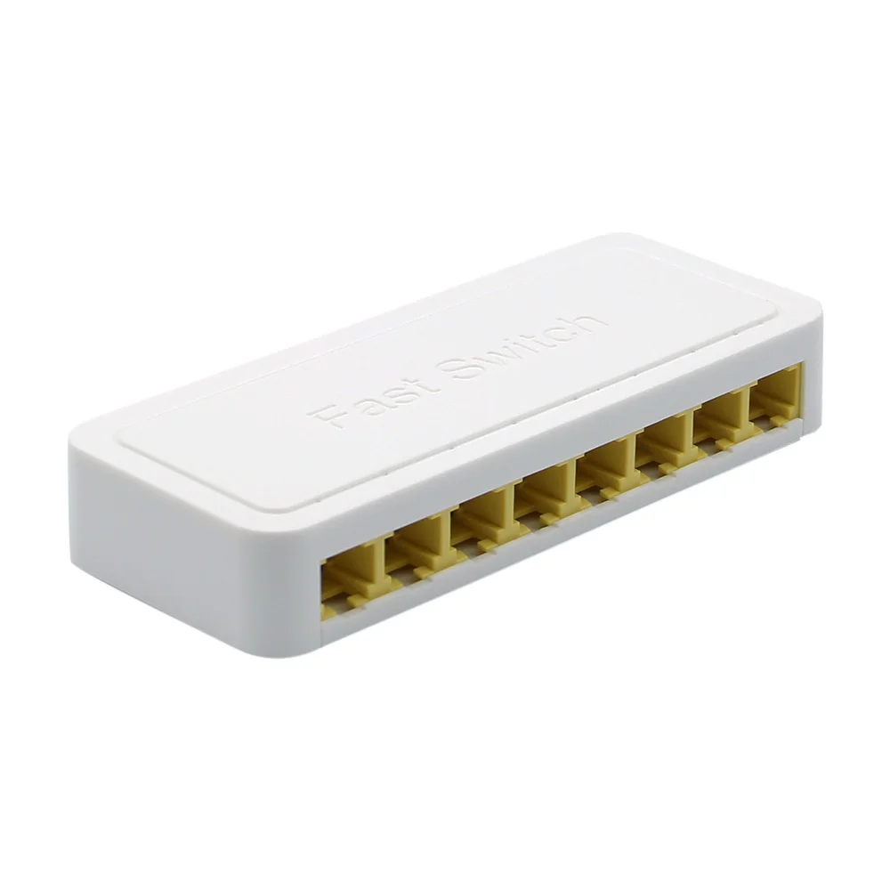 100Mbps 8 Ports Mini Fast Ethernet LAN RJ45 Network Switch Switcher Hub VLAN Support