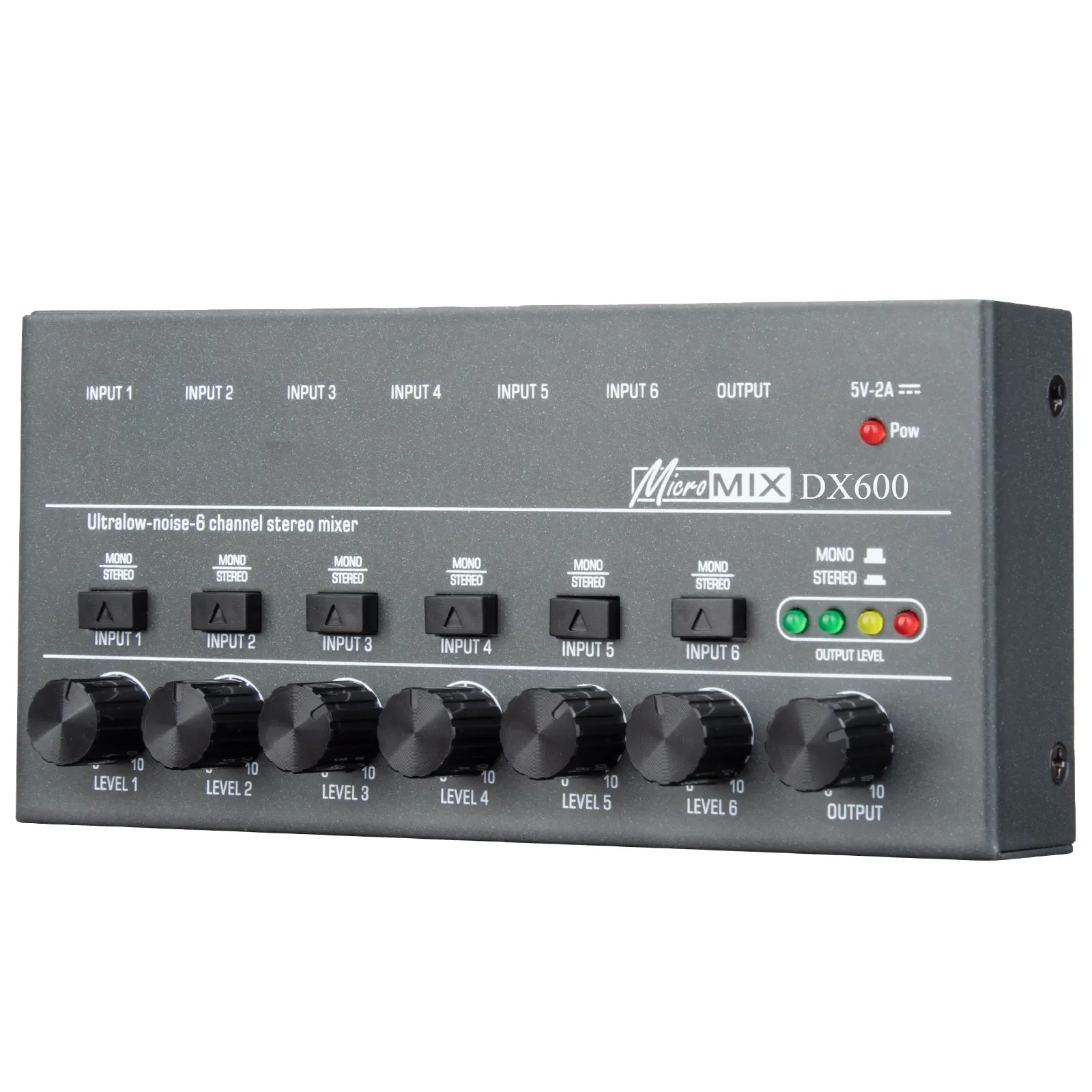 DX600 Factory price 6 channel digital mixer powered mixer stereo audio mixer for home