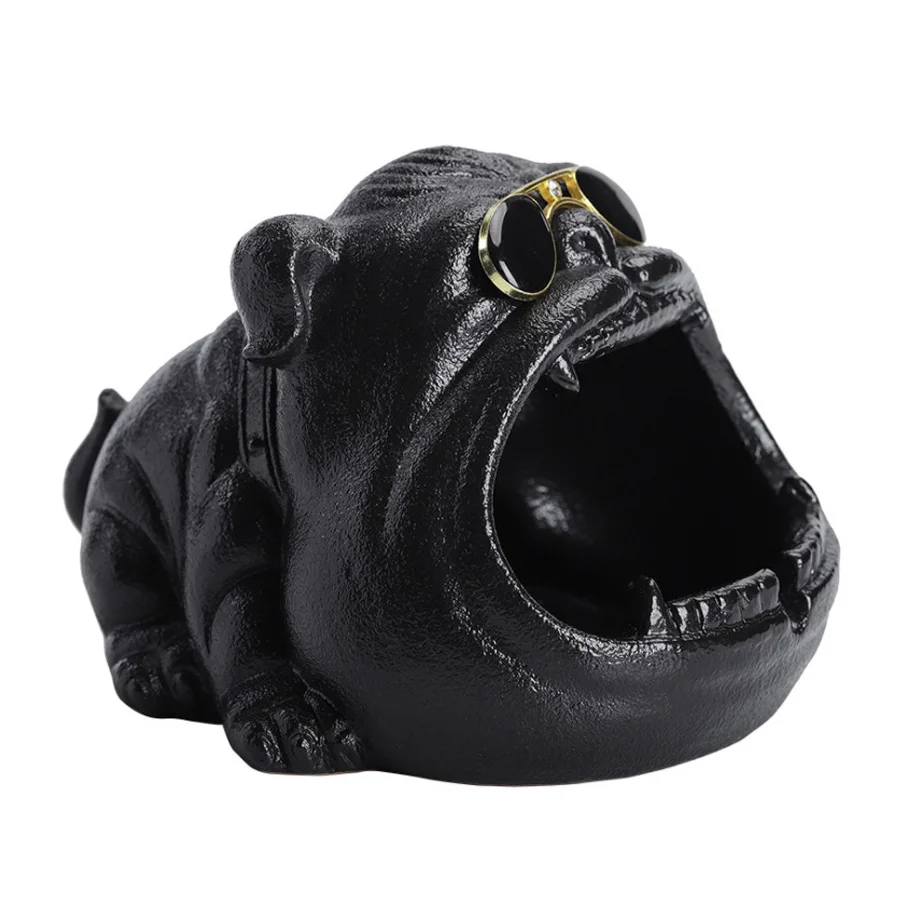 RTS Novelty hot sale ceramic overbearing dog  animal ashtray