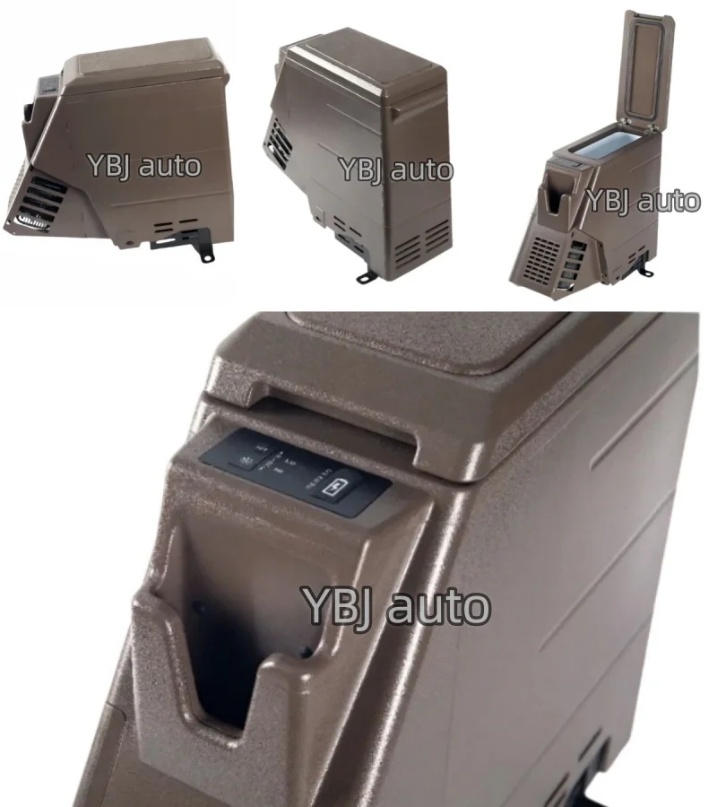 YBJ Interior Portable 12V LC79 Armrest Cooler Box Gray Refrigerator for Land Cruiser 70 75 LC76 LC70 Mini Fridge FJ79 car fridge