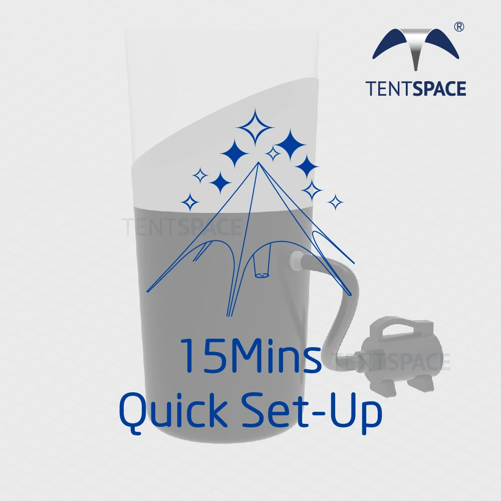 Star shaped marquee mountain hiker customized camping spider canopy tent for outdoor big event