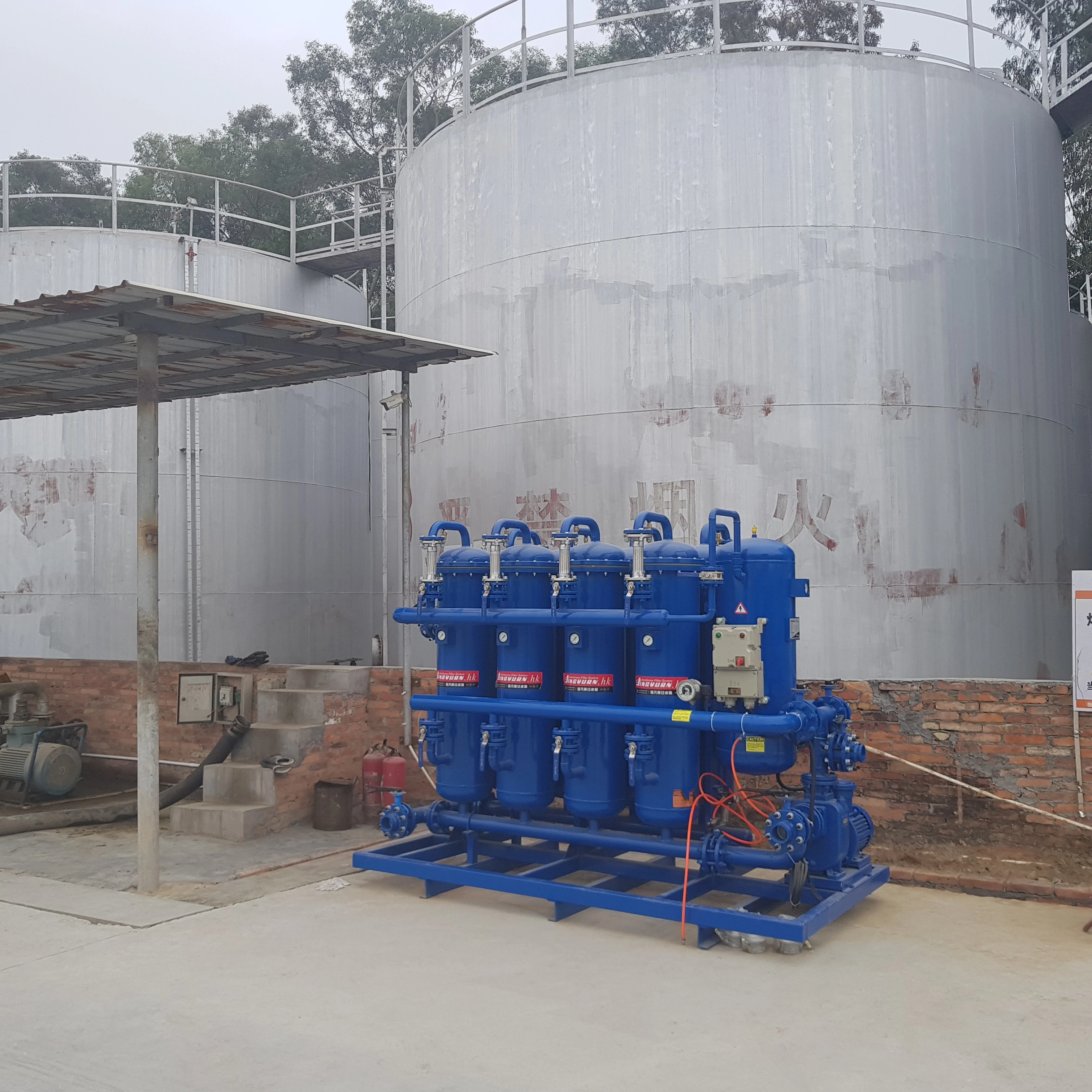 Fuel Filtration Skid Fuel Polishing Services - Contamination Removal Diesel storage tank and fuel filtration purification
