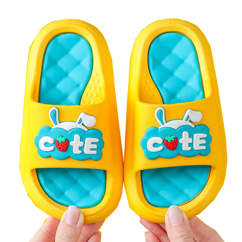 
Summer pretty Bunny soft Kids Slippers rabbits Beach Shoes kids barthroom Home Non Slip Toddler Children Indoor Shoes 