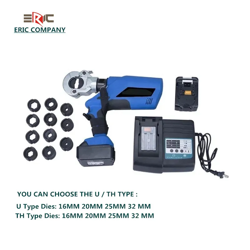 Pro Press 16-300m Battery Hydraulic Plier Machine Electric Hydraulic 11 Dies Cable Lug Terminal Wire Crimping Tool Cutting Steel