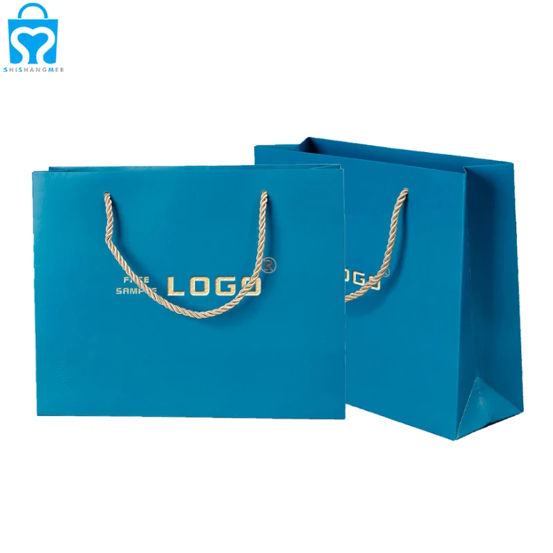 Customized logo design luxury gift carry  paper bag reusable flat bottom jewelry paper bag for eyeglasses shopping