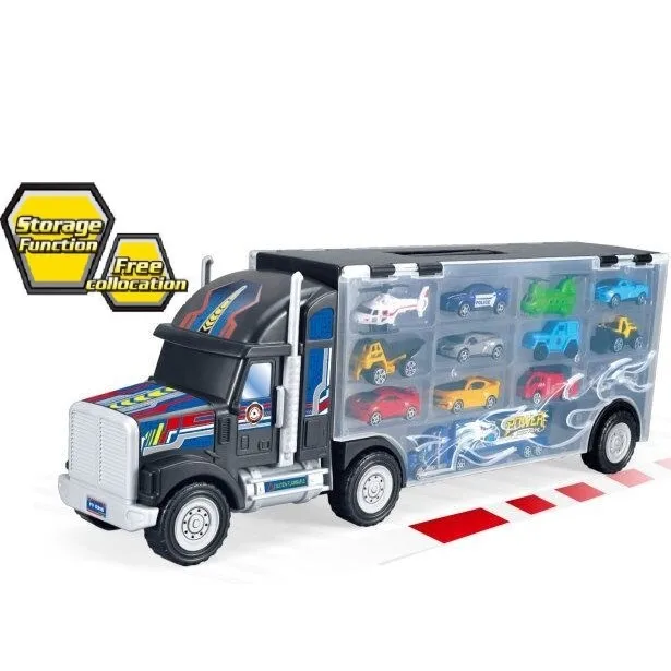New Arrival Cheap Multi-functional Free Wheels Transport Car Storage Vehicle Carrier Truck Toys For Kids