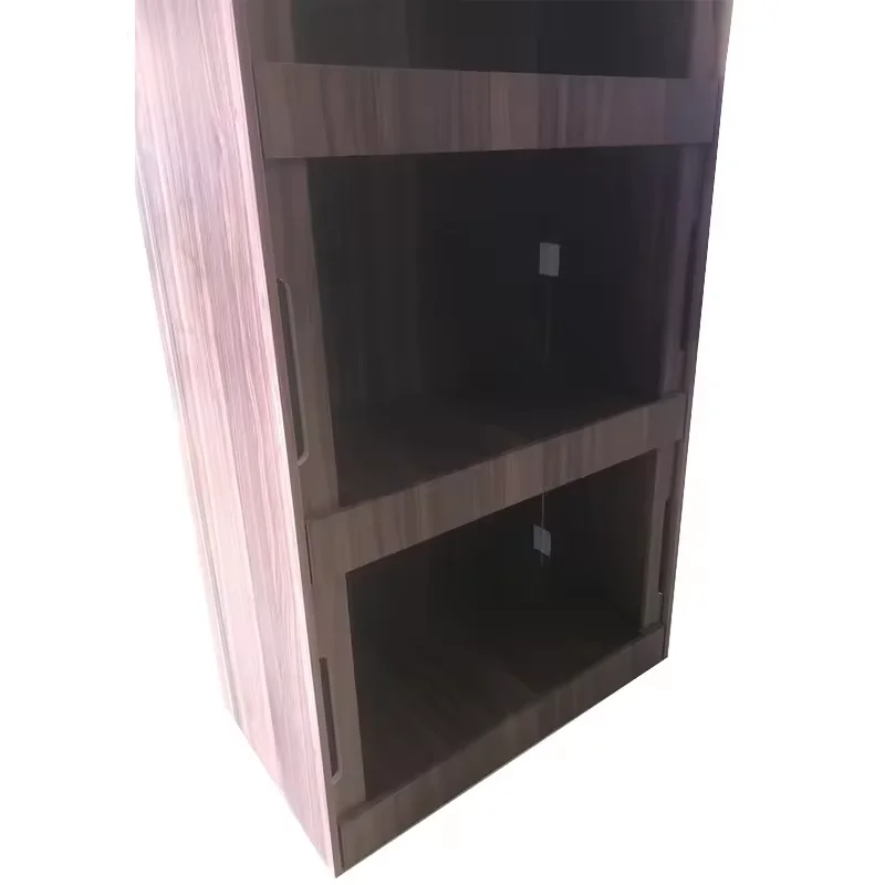 4-Tier MDF Wood  Wine & Beverage Display Rack Floor Stand Shelf for Store Use in Supermarkets Shopping Malls