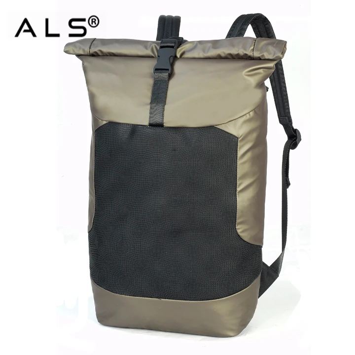 
China Manufacturer Custom Computer Layer Rolling Top Closed Laptop Bag Black Fashion Laptop Backpack 