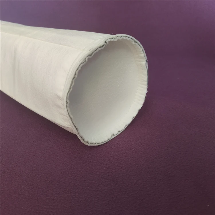 PE PET needle felt with Double felt bars style Polyester filter bag for Cement Plant