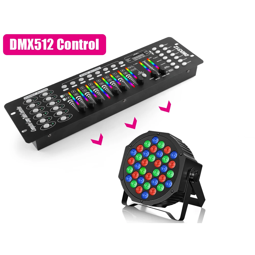 Hot Selling 72W RGB Battery Powered Wireless Controlled DJ Disco Par lights Stage LED Beam Lights