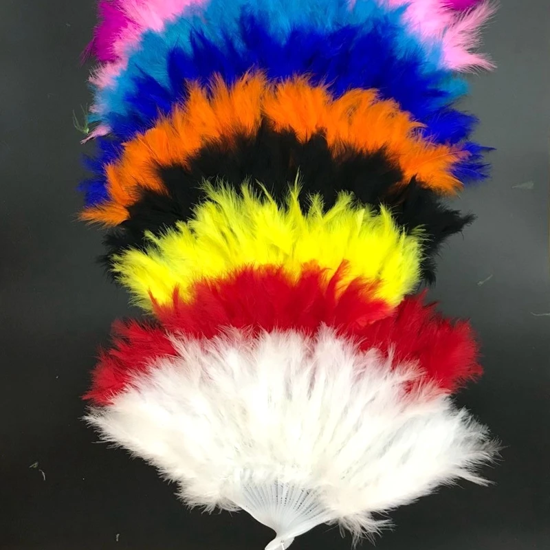 Carnival Parade Supplies Vintage Ostrich Folding Dance Wedding Marabou Feather Fan