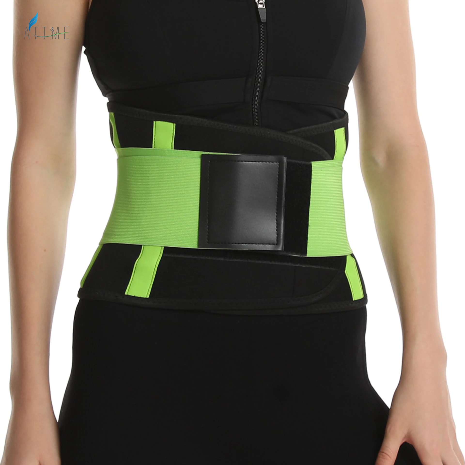 
Amazon top seller OEM neoprene sauna waist trimmer double belt neoprene waist trainer belt for weight loss with adjustable hooks 