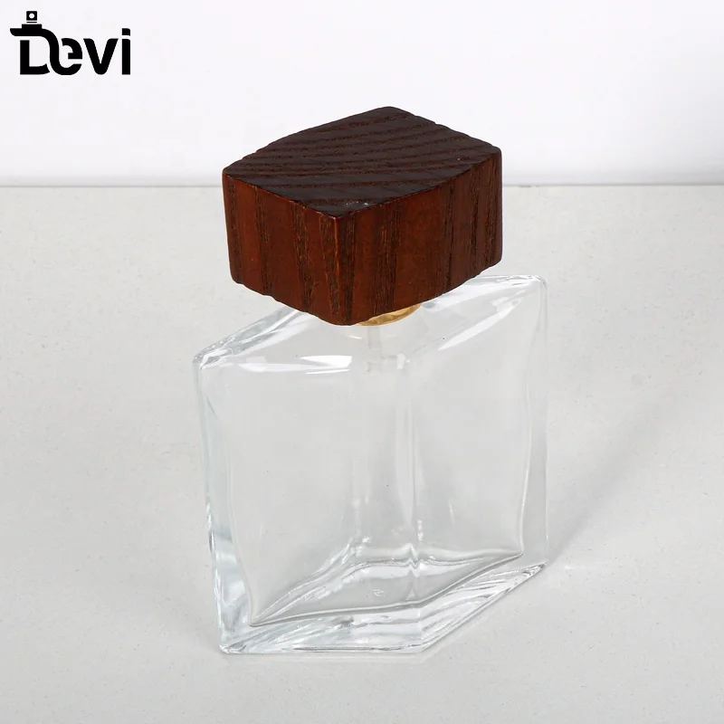 Refillable Clear Glass Spray Perfume Bottle 50ml High Grade Empty Perfume Atomizer Bottle