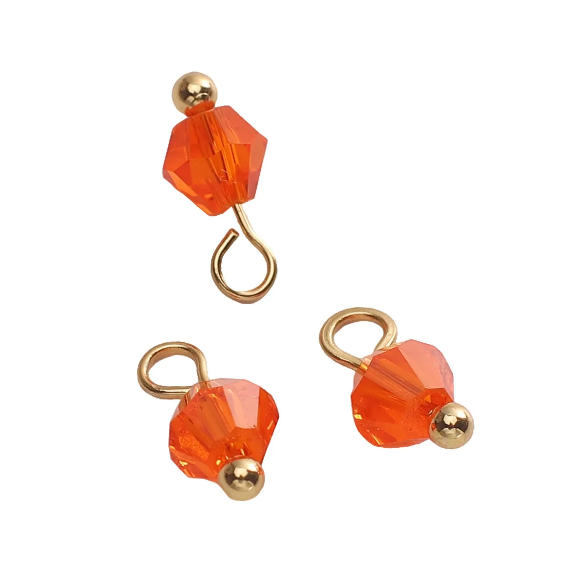 4MM faceted Glass Crystal Stone Charms Accessories Handmade DIY glass Bead Charms for DIY Bracelets Necklace jewelry making