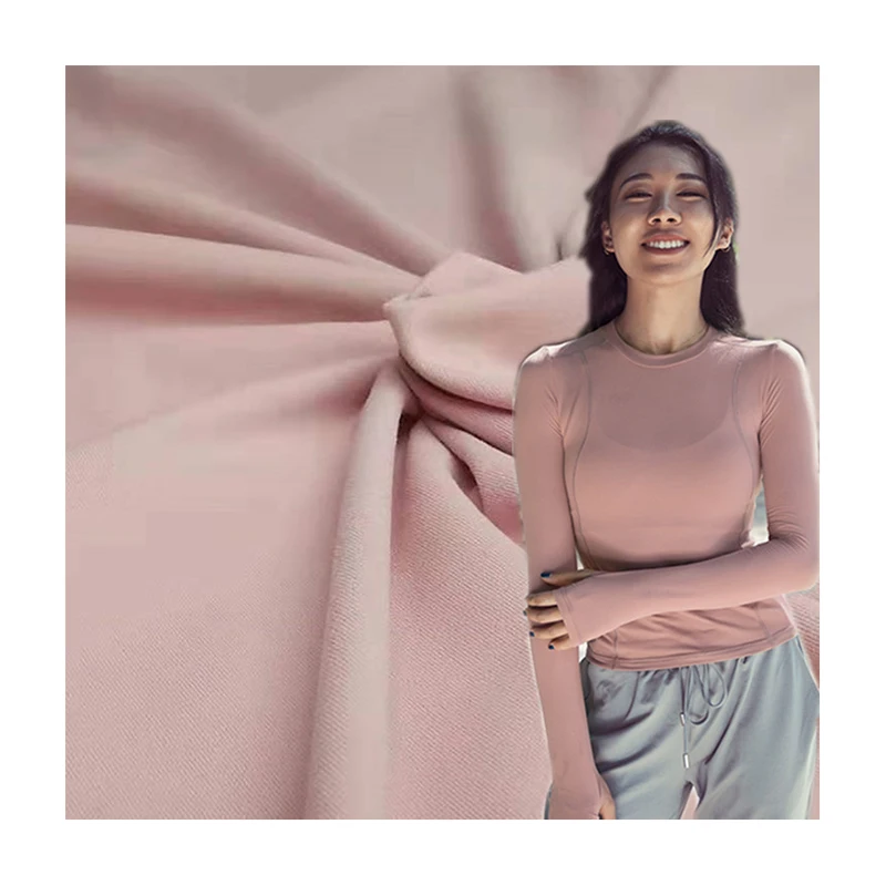 
Top quality nude sportswear fabric nylon double faced high stretch knitted yoga wear fabric wholesale 