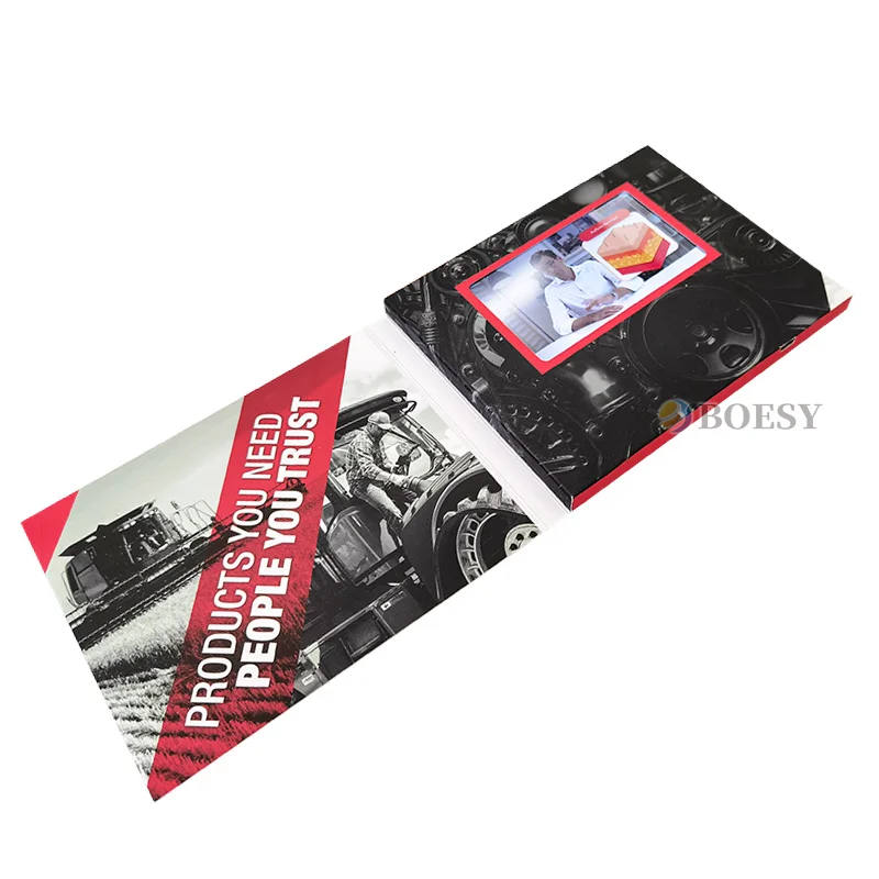  Китайский домашний lcd поздравительная открытка приглашения экран видео брошюра цветок HD ЖК-видео-подарочная коробка 7 дюймов упаковка