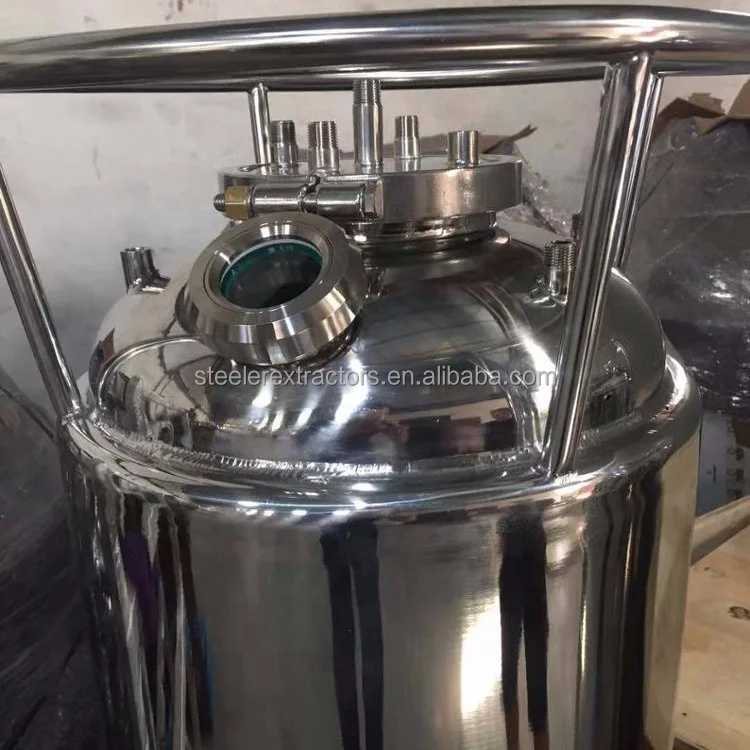 250lbs Jacketed Solvent Tank with cooling condensing use for bho extractor machine