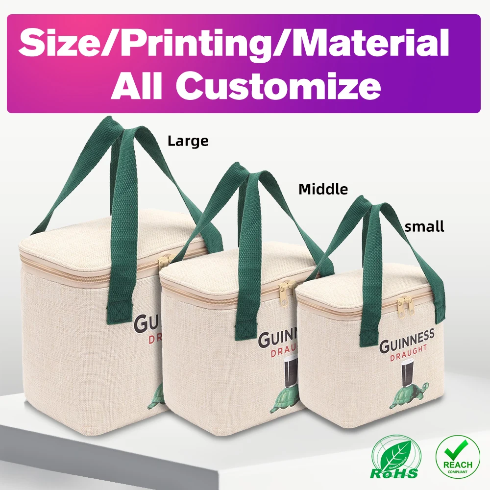 Hotsale fashion non woven cooler bag OEM customized cooler bag tote high quality printed custom cooler bag