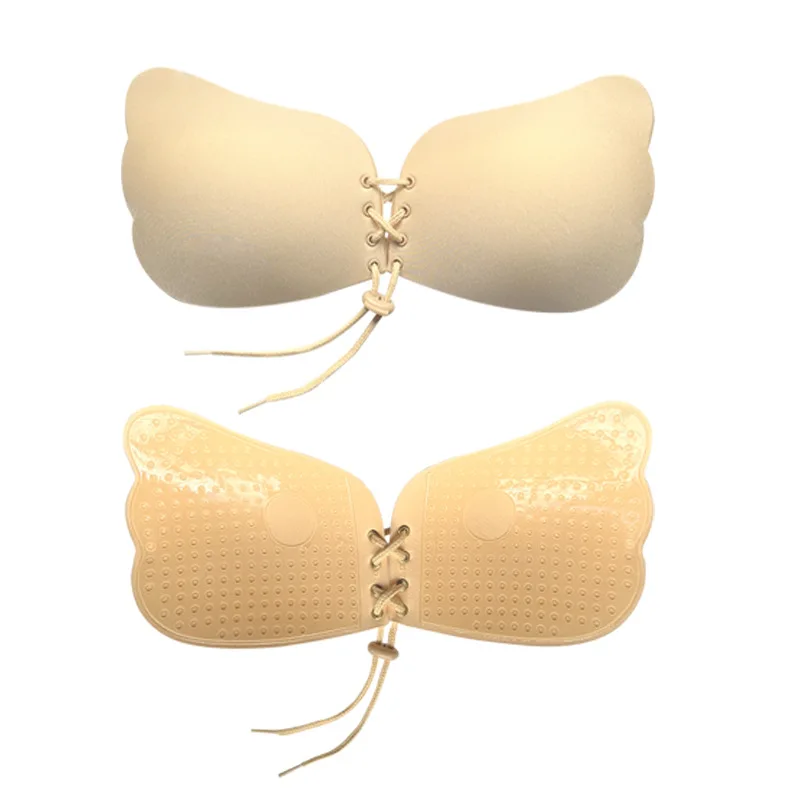 Strapless Adhesive Bra Self Adhesive Nipple Breast Pasties Cover Reusable Silicone Invisible women Bra