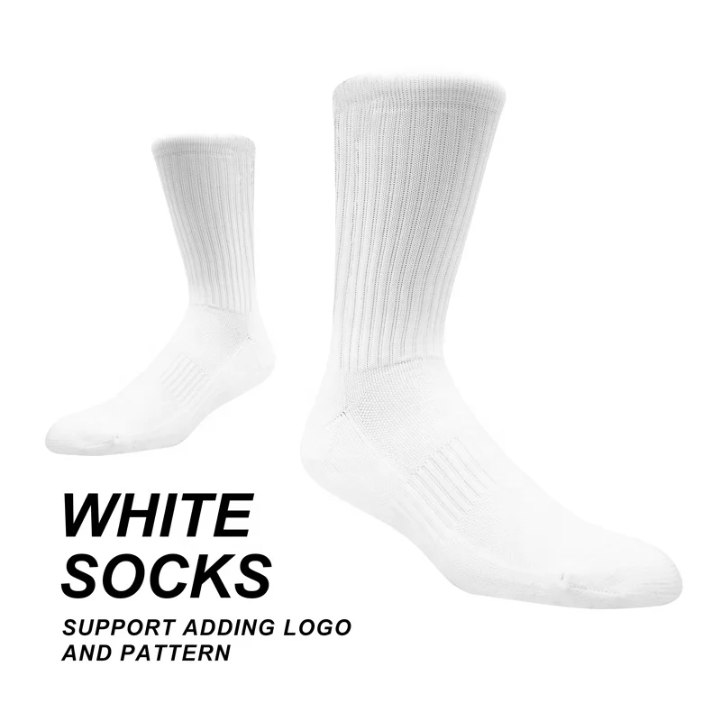 Factory Oem Custom Men Socks Jacquard Embroidered Printed Compression White Black Cotton Crew Custom Socks Logo