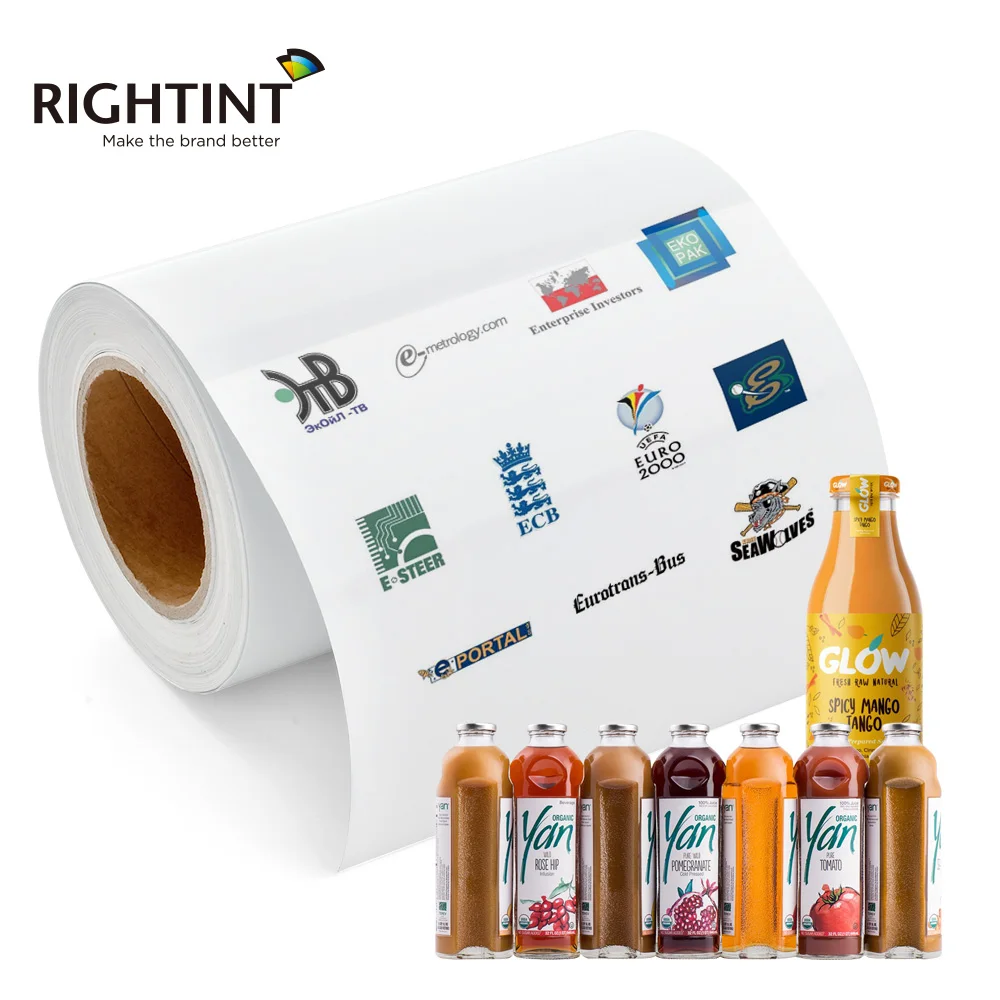 sticker roll adhesive Inkjet 100mic glossy pp sticker printable vinyl 210mm*50m