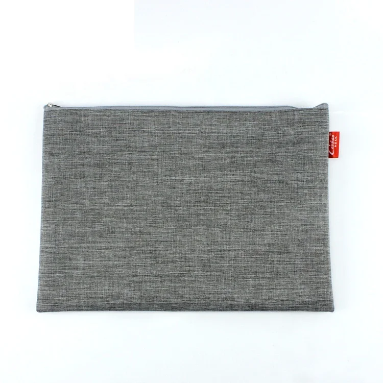 Hot sale fabric canvas gray A4 size package file document bag