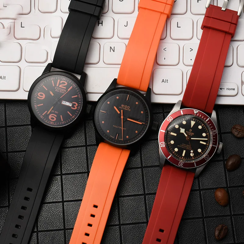 Soft Rubber Quick Release Strap for TPSIV Men's and Women's Watches | Multiple colors, 18mm, 20mm, 22mm, 24mm