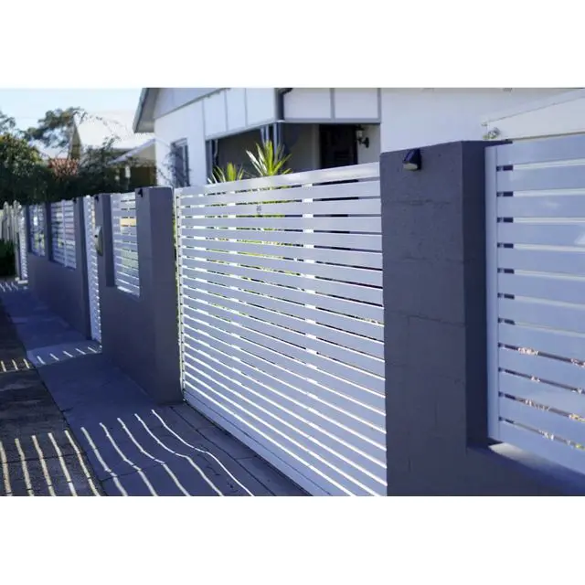High Quality House Privacy Cheap Aluminium Decorative Fencing Panels Pools Plinth Slats Prices Laser Cut Aluminum Fencing