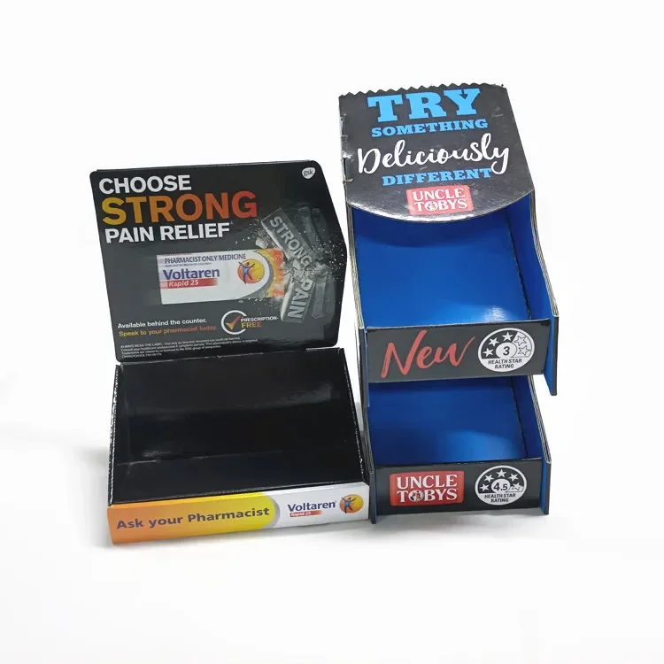 Custom Advertising Retail Store cosmetics Paper Desktop Countertop Cardboard Display Stand