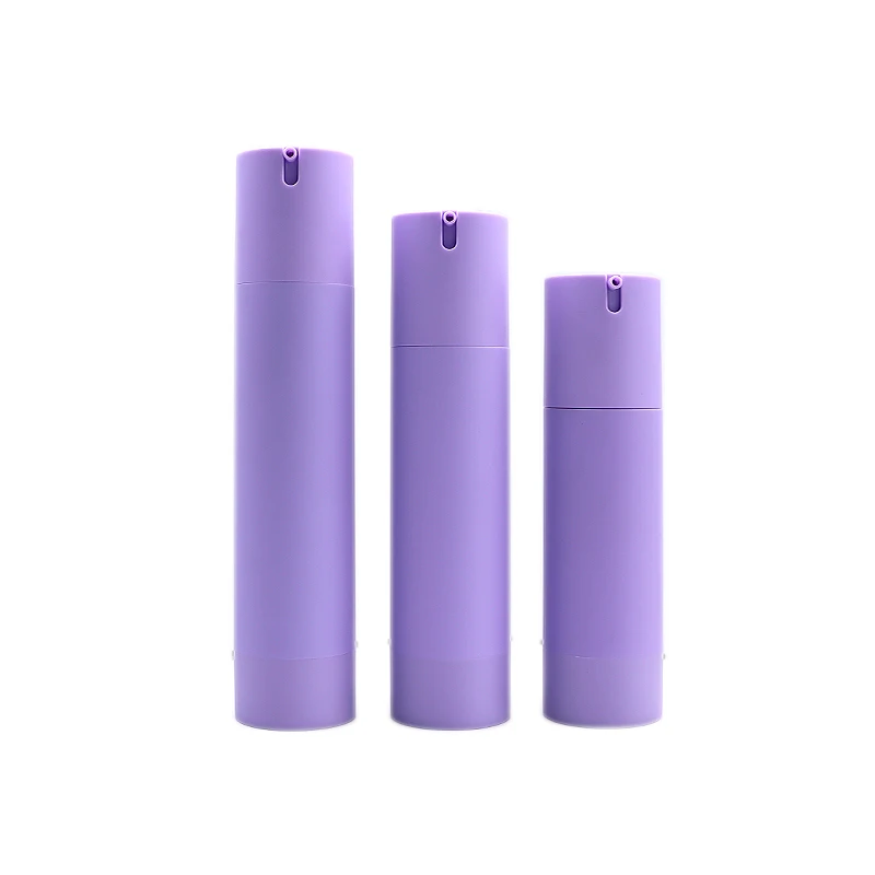Purple Cosmetic packaging bottle purple emulsion airless bottle 80ml 100ml 120ml