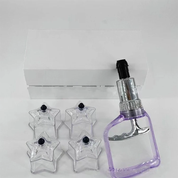 4pcs/set Love cupping Plastic hijama Cups star cupping set ventouse body massage therapy Vacuum heart shape cupping set