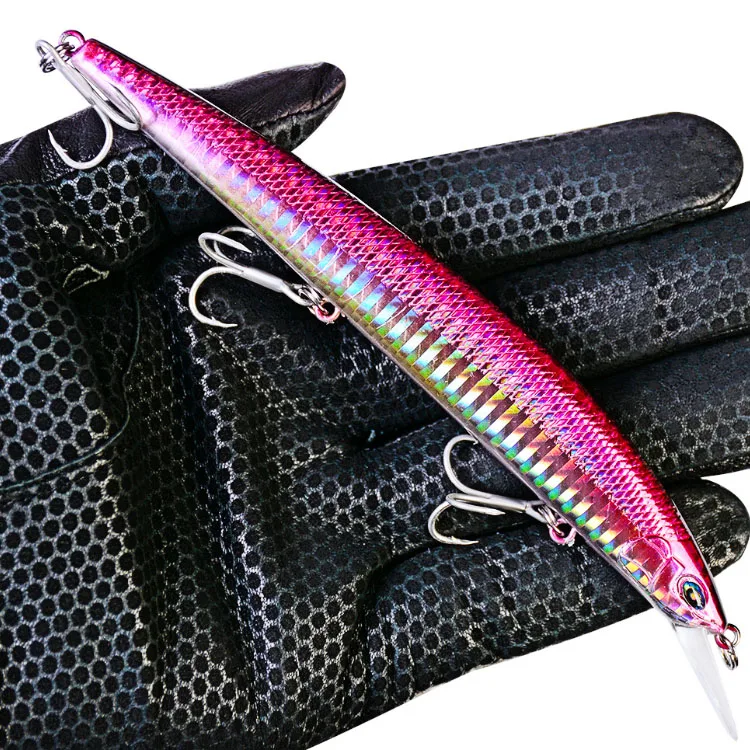 Saltwater floating large plastic bait molds hard floating Leurres black minnow fishing lures
