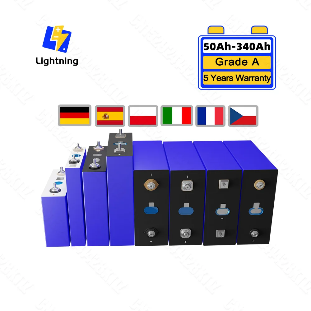 Europe EU Stock 3 2 В 340Ah Lifepo4 батарея 8000 циклов ячейка Akku DIY 12 24 48 RV лодка кемпинг автомобиль аккумулирует солнечную энергию
