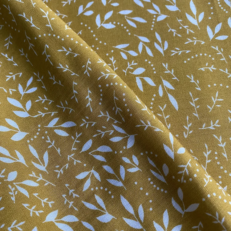 Hot Sale Rongbao Textile Woven 100% Rayon Printed 95GSM Viscose Fabric for Women Clothes