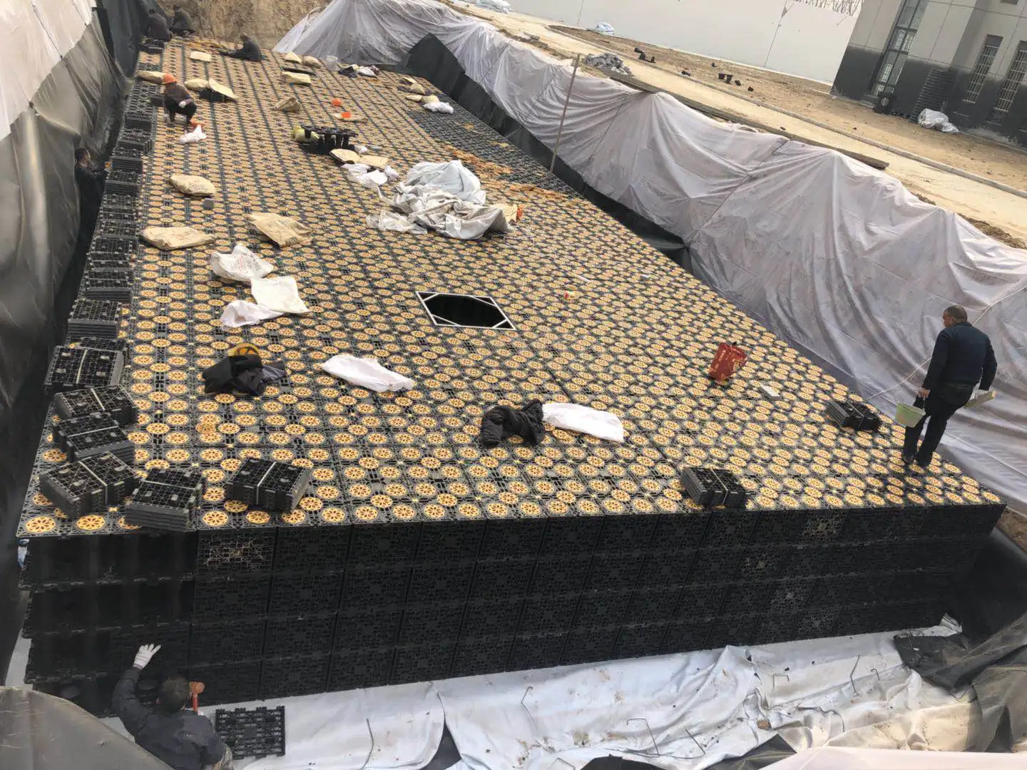 Rain Water Storage Module  for Rainwater Harvesting Infiltration Attenuation Detention Retention Tank System Soakaway Crates