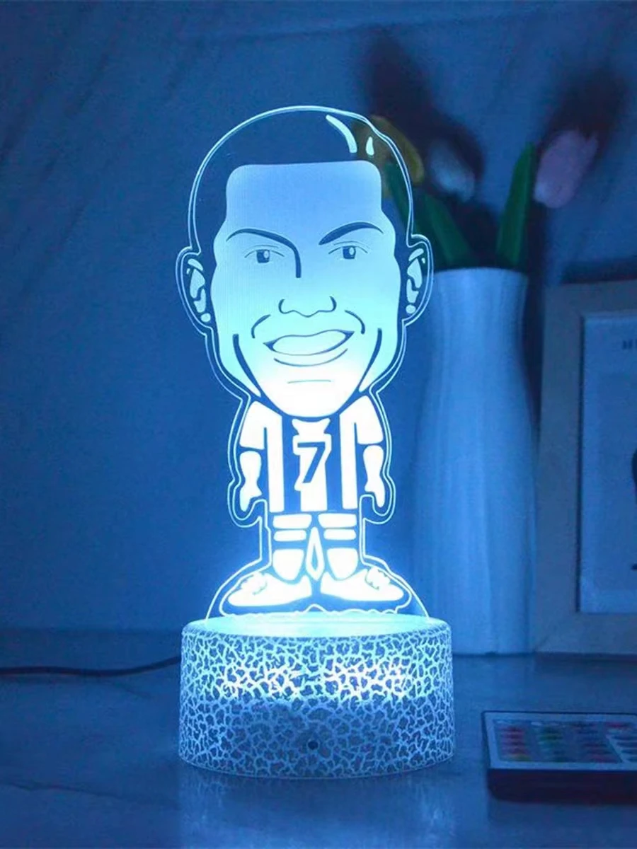 Football club 3d night light for real madrid live pool 7color night light