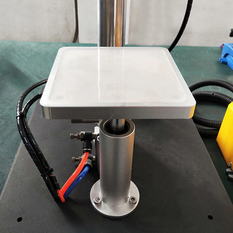 semi automatic pneumatic glass or plastic perfume bottle capping machine , perfume crimping sealer