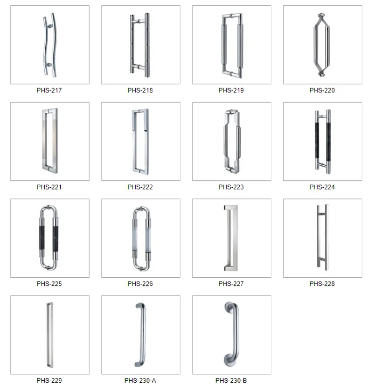 PVD Matt Black Commercial Hotel Project Shower Door Hardware Supplies Pull Handle Stainless Steel Tubular Grip Bar