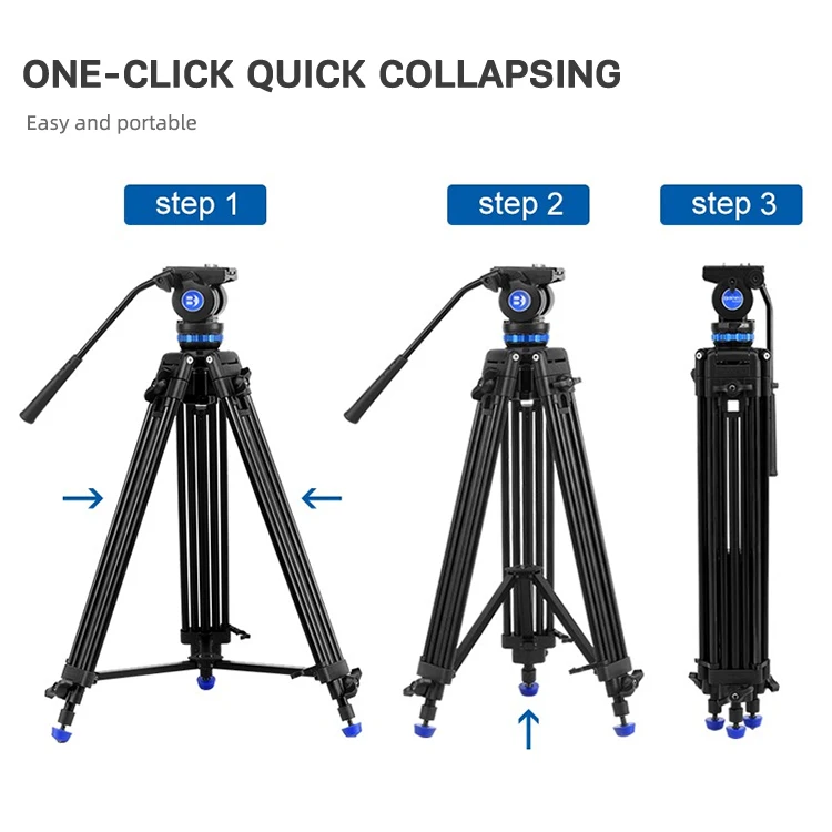 Free Shipping Professional Tripods Compact Digital Video Cameras Tripod System For Video Head-mounted Camcorder Tripod
