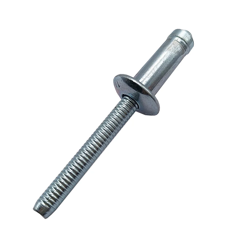 factory rivets manufacturing 6.4 * 16.5 mm steel uni grip blind rivet flange head for machines