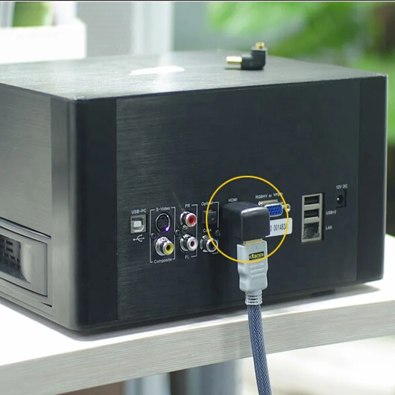 Переходник-удлинитель для кабеля 90 градусов HDMI штекер-гнездо для 1080P HDTV hdmi-адаптер