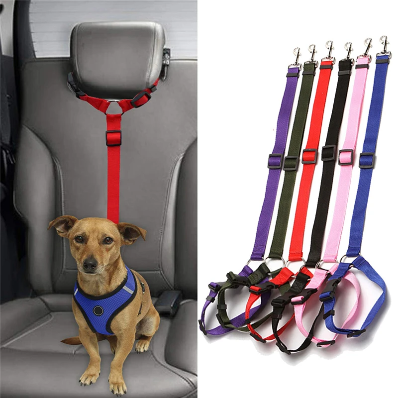 Relaxlines Pet Supplies Utility Cat & Dog Safety Adjustable Car Seat Belt Harness Puppy Seat Belt Travel Entrainment Leads